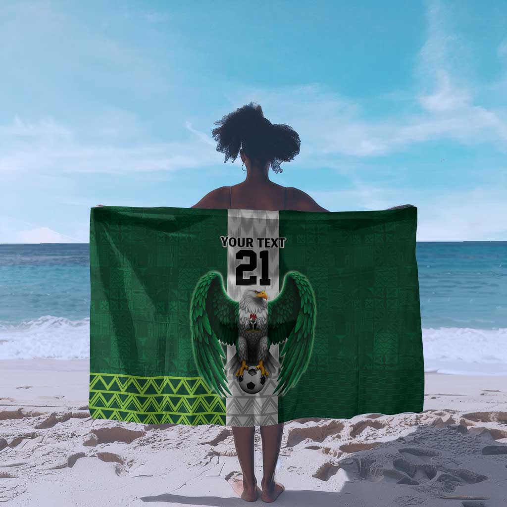 Custom Football African Nigeria Sarong Retro Nigeria 20-21 Eagle Flag Motif - African Pride