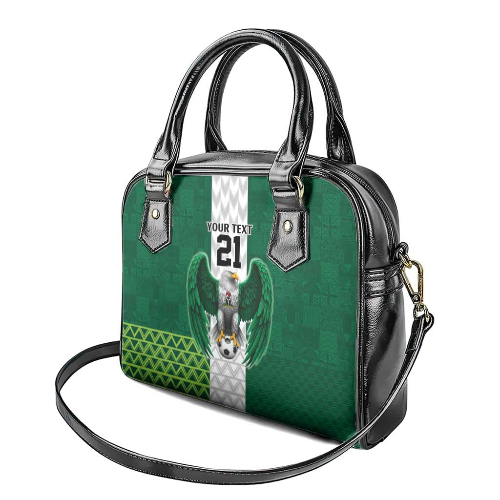 Custom Football African Nigeria Shoulder Handbag Retro Nigeria 20-21 Eagle Flag Motif - African Pride