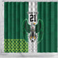 Custom Football African Nigeria Shower Curtain Retro Nigeria 20-21 Eagle Flag Motif - African Pride