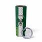 Custom Football African Nigeria Skinny Tumbler Retro Nigeria 20-21 Eagle Flag Motif - African Pride