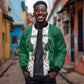 Custom Football African Nigeria Sleeve Zip Bomber Jacket Retro Nigeria 20-21 Eagle Flag Motif - African Pride