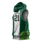 Custom Football African Nigeria Sleeveless Hoodie Retro Nigeria 20-21 Eagle Flag Motif - African Pride