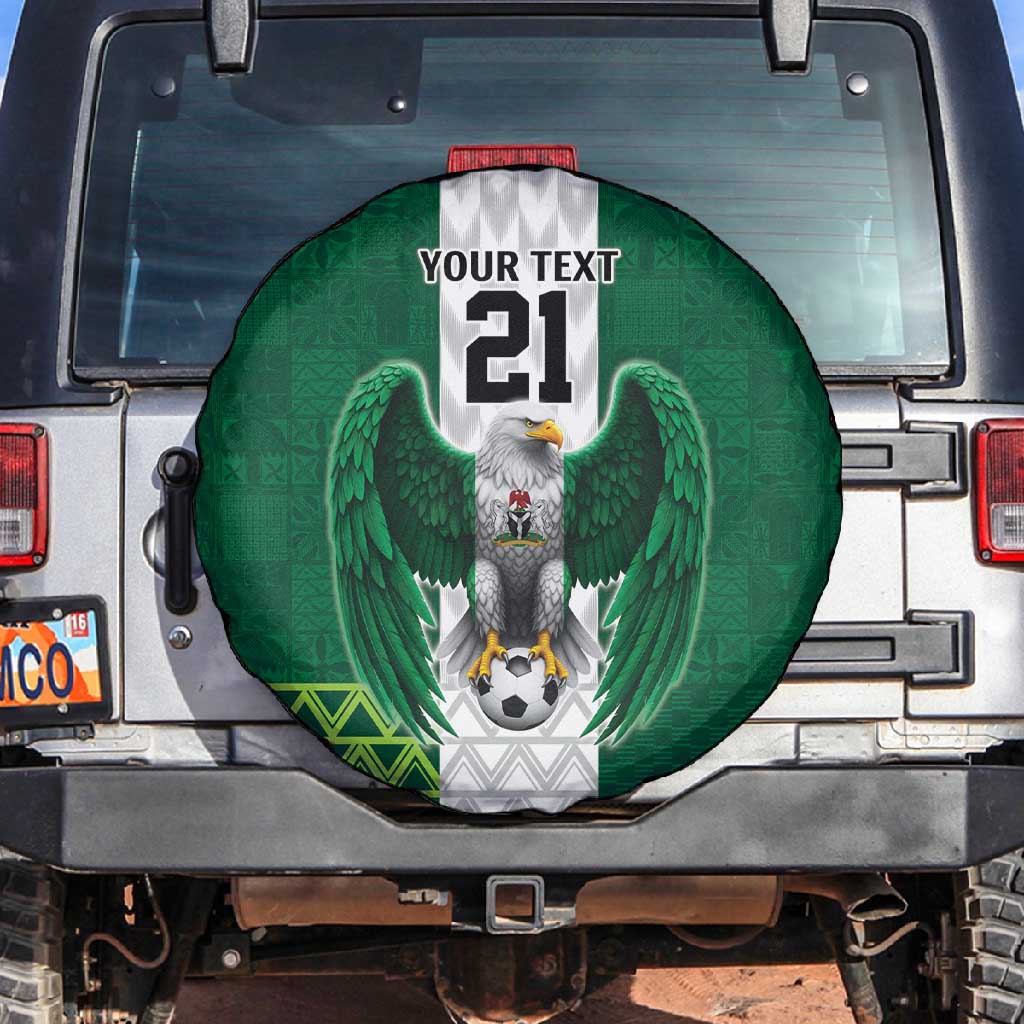 Custom Football African Nigeria Spare Tire Cover Retro Nigeria 20-21 Eagle Flag Motif - African Pride