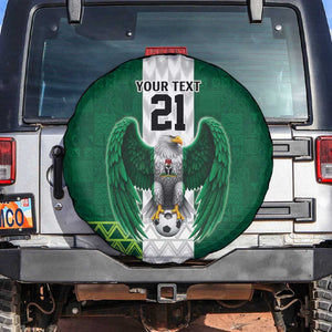 Custom Football African Nigeria Spare Tire Cover Retro Nigeria 20-21 Eagle Flag Motif - African Pride