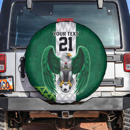 Custom Football African Nigeria Spare Tire Cover Retro Nigeria 20-21 Eagle Flag Motif - African Pride