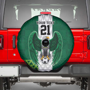 Custom Football African Nigeria Spare Tire Cover Retro Nigeria 20-21 Eagle Flag Motif - African Pride