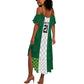 Custom Football African Nigeria Summer Maxi Dress Retro Nigeria 20-21 Eagle Flag Motif - African Pride