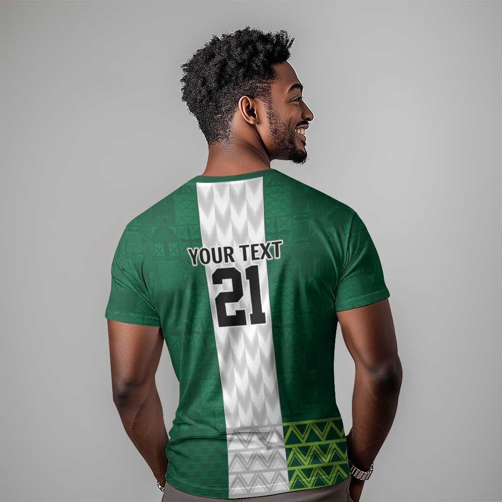 Custom Football African Nigeria T shirt Retro Nigeria 20-21 Eagle Flag Motif - African Pride