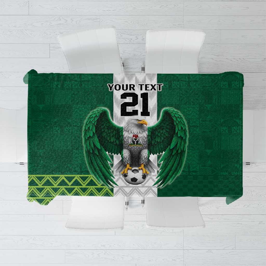 Custom Football African Nigeria Tablecloth Retro Nigeria 20-21 Eagle Flag Motif - African Pride