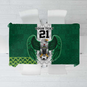 Custom Football African Nigeria Tablecloth Retro Nigeria 20-21 Eagle Flag Motif - African Pride