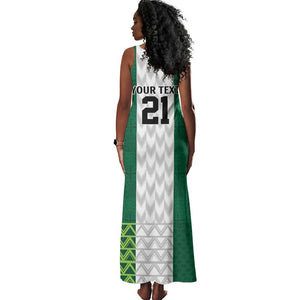 Custom Football African Nigeria Tank Maxi Dress Retro Nigeria 20-21 Eagle Flag Motif - African Pride