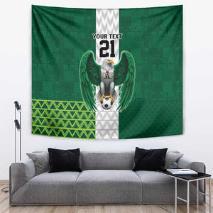 Custom Football African Nigeria Tapestry Retro Nigeria 20-21 Eagle Flag Motif - African Pride