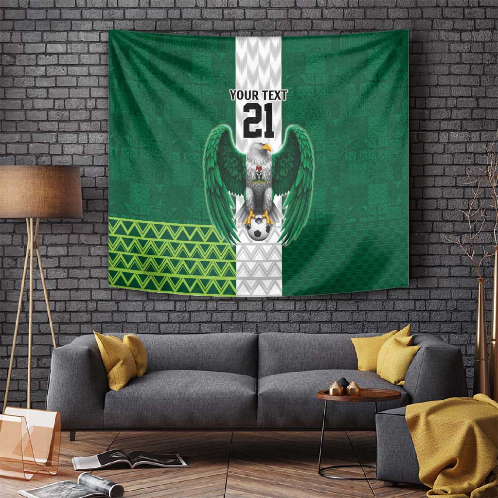 Custom Football African Nigeria Tapestry Retro Nigeria 20-21 Eagle Flag Motif - African Pride