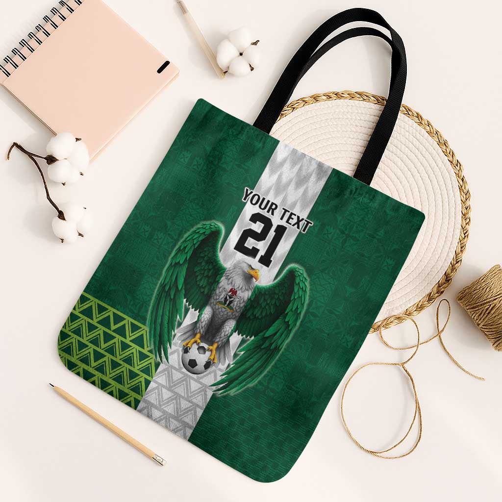 Custom Football African Nigeria Tote Bag Retro Nigeria 20-21 Eagle Flag Motif