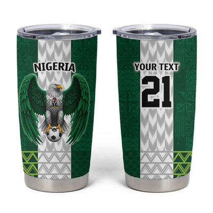 Custom Football African Nigeria Tumbler Cup Retro Nigeria 20-21 Eagle Flag Motif - African Pride