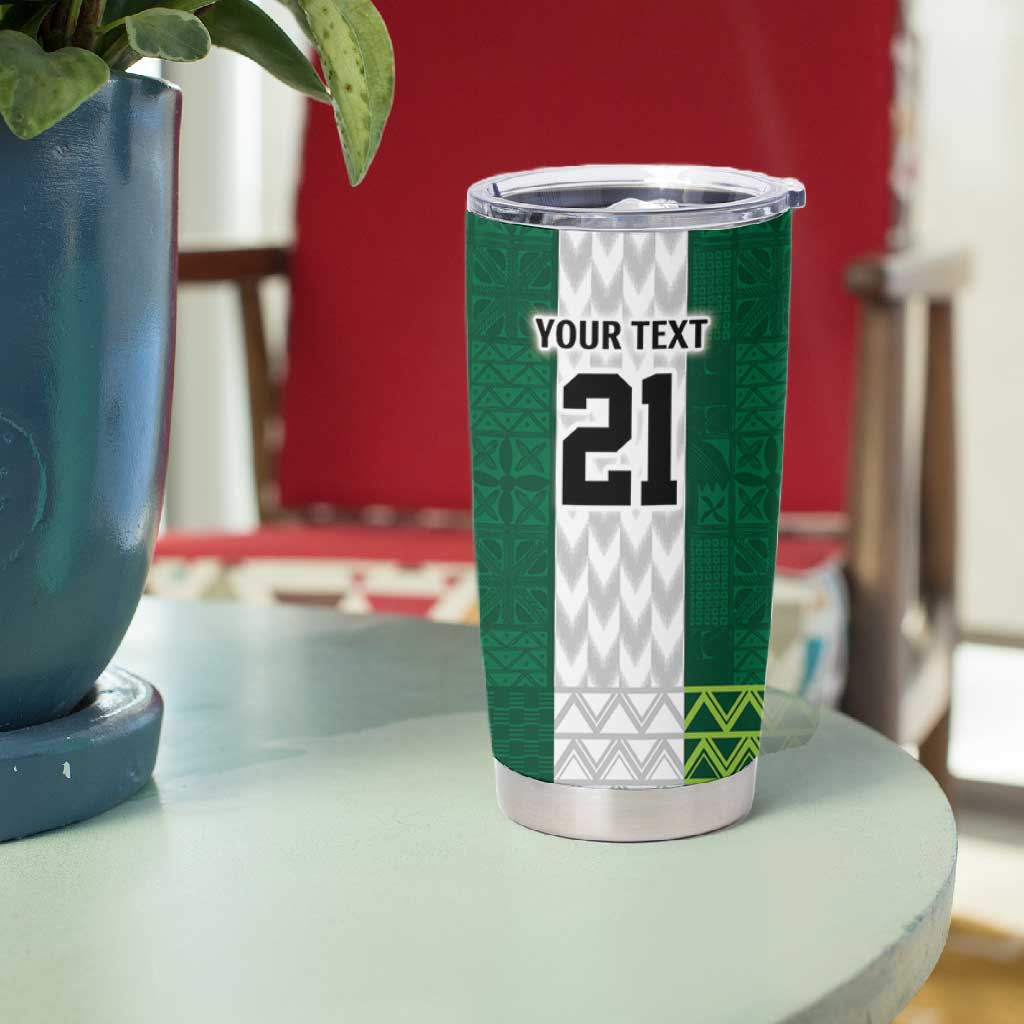 Custom Football African Nigeria Tumbler Cup Retro Nigeria 20-21 Eagle Flag Motif - African Pride