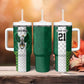 Custom Football African Nigeria Tumbler With Handle Retro Nigeria 20-21 Eagle Flag Motif - African Pride