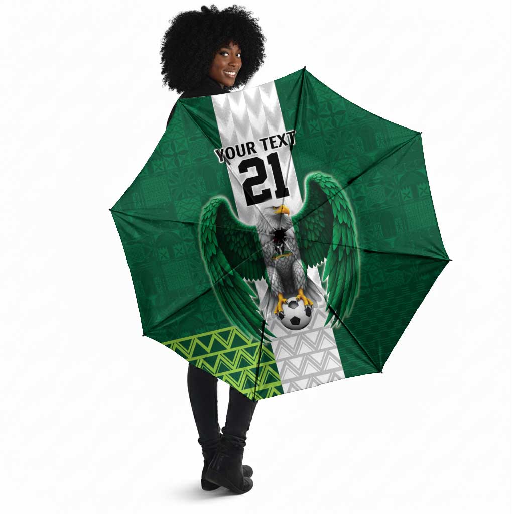 Custom Football African Nigeria Umbrella Retro Nigeria 20-21 Eagle Flag Motif