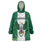 Custom Football African Nigeria Wearable Blanket Hoodie Retro Nigeria 20-21 Eagle Flag Motif - African Pride