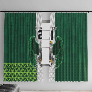 Custom Football African Nigeria Window Curtain Retro Nigeria 20-21 Eagle Flag Motif - African Pride