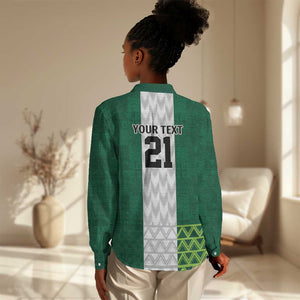 Custom Football African Nigeria Women Casual Shirt Retro Nigeria 20-21 Eagle Flag Motif - African Pride