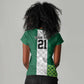 Custom Football African Nigeria Women V-Neck T-Shirt Retro Nigeria 20-21 Eagle Flag Motif - African Pride