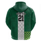 Custom Football African Nigeria Zip Hoodie Retro Nigeria 20-21 Eagle Flag Motif - African Pride
