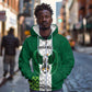 Custom Football African Nigeria Zip Hoodie Retro Nigeria 20-21 Eagle Flag Motif - African Pride