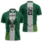 Custom Football African Nigeria Zipper Polo Shirt Retro Nigeria 20-21 Eagle Flag Motif