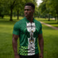 Custom Football African Nigeria Zipper Polo Shirt Retro Nigeria 20-21 Eagle Flag Motif