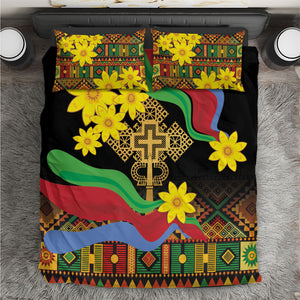 Eritrea Meskel Bedding Set Eritrean Tribal Meskel Daisy Flag Inspired