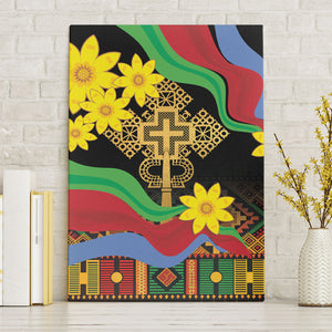 Eritrea Meskel Canvas Wall Art Eritrean Tribal Meskel Daisy Flag Inspired