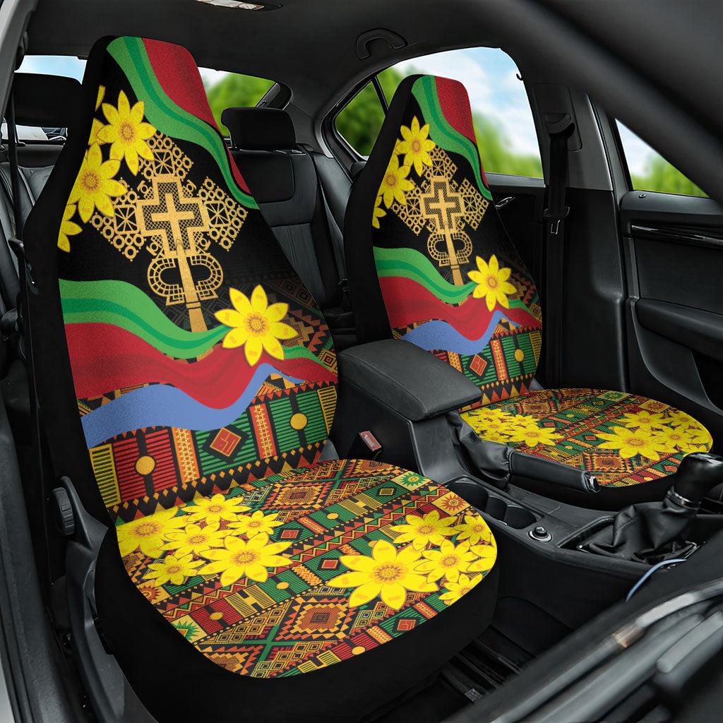 Eritrea Meskel Car Seat Cover Eritrean Tribal Meskel Daisy Flag Inspired