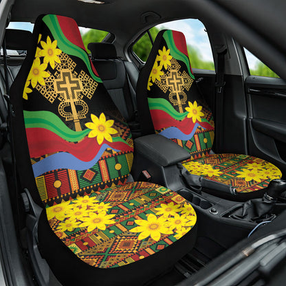 Eritrea Meskel Car Seat Cover Eritrean Tribal Meskel Daisy Flag Inspired