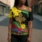 Eritrea Meskel Cross Shoulder Shirt Eritrean Tribal Meskel Daisy Flag Inspired