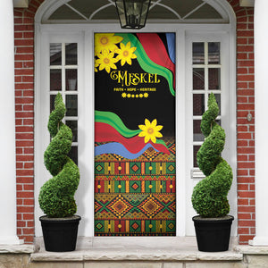 Eritrea Meskel Door Cover Eritrean Tribal Meskel Daisy Flag Inspired