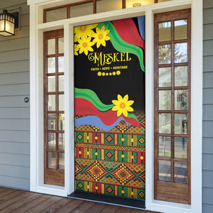Eritrea Meskel Door Cover Eritrean Tribal Meskel Daisy Flag Inspired
