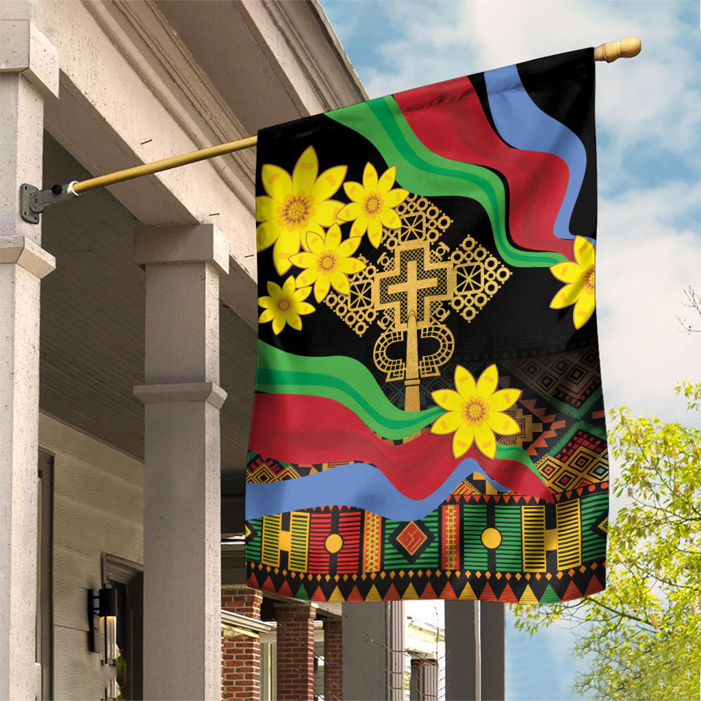 Eritrea Meskel Garden Flag Eritrean Tribal Meskel Daisy Flag Inspired