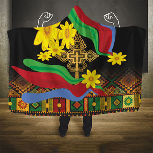 Eritrea Meskel Hooded Blanket Eritrean Tribal Meskel Daisy Flag Inspired
