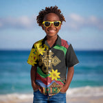 Eritrea Meskel Kid Hawaiian Shirt Eritrean Tribal Meskel Daisy Flag Inspired