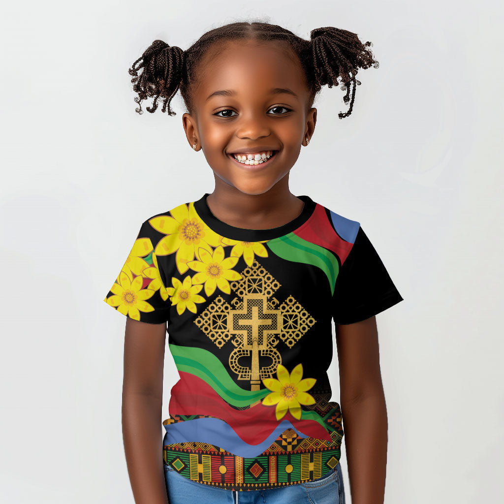 Eritrea Meskel Kid T shirt Eritrean Tribal Meskel Daisy Flag Inspired