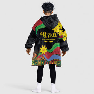 Eritrea Meskel Kid Wearable Blanket Hoodie Eritrean Tribal Meskel Daisy Flag Inspired