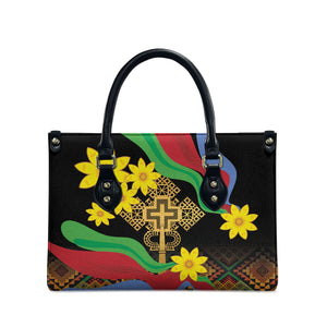 Eritrea Meskel Leather Bag Eritrean Tribal Meskel Daisy Flag Inspired