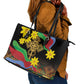 Eritrea Meskel Leather Tote Bag Eritrean Tribal Meskel Daisy Flag Inspired