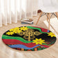 Eritrea Meskel Round Carpet Eritrean Tribal Meskel Daisy Flag Inspired