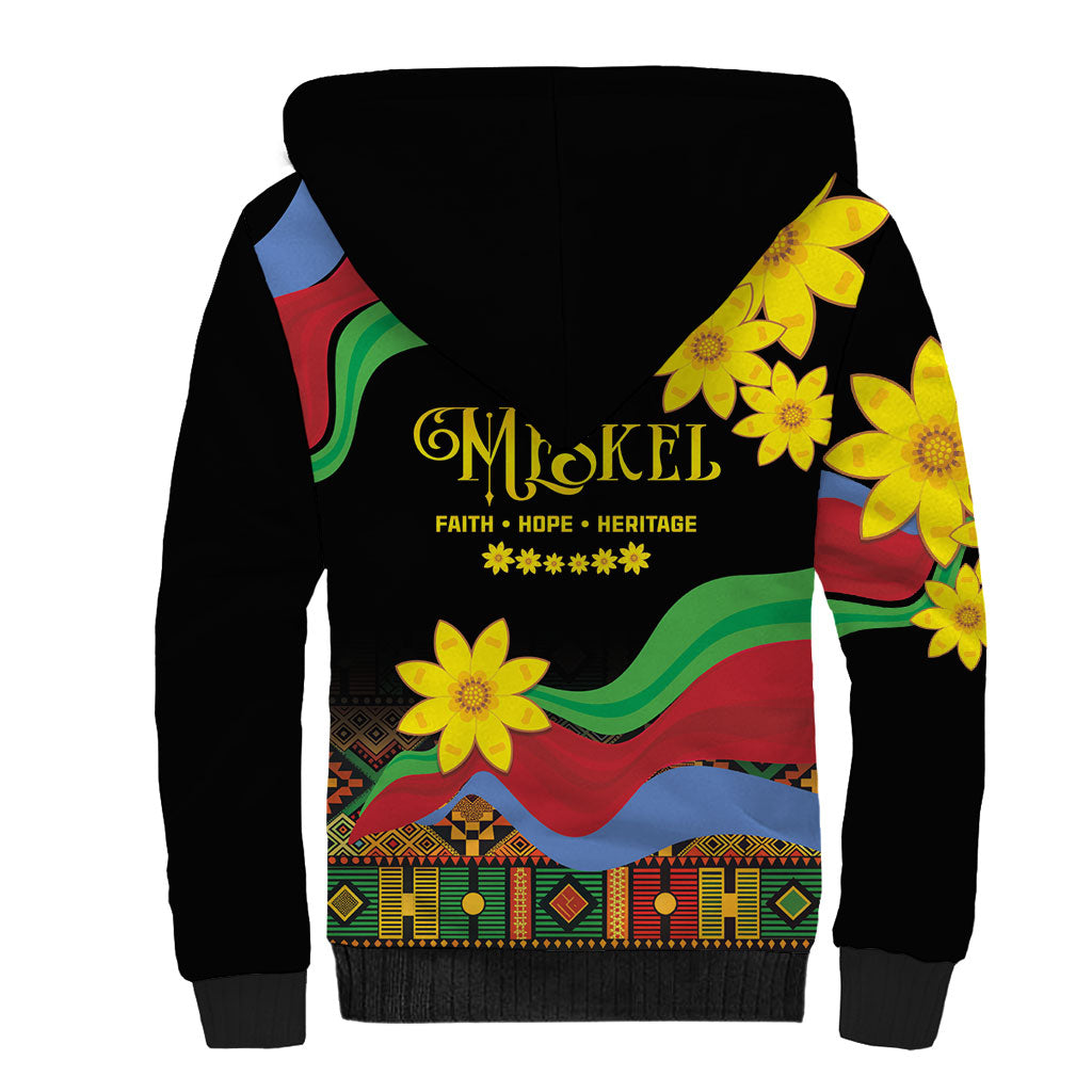 Eritrea Meskel Sherpa Hoodie Eritrean Tribal Meskel Daisy Flag Inspired