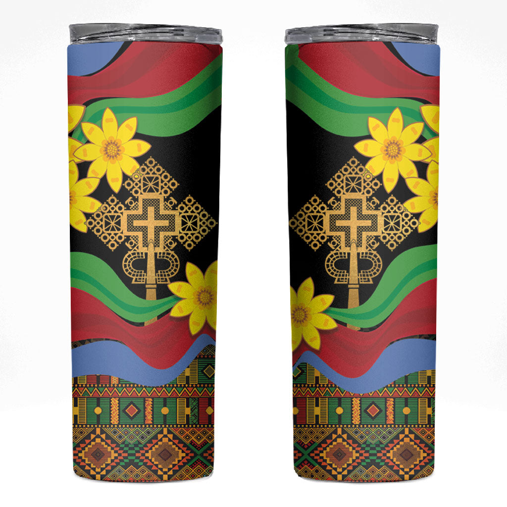 Eritrea Meskel Skinny Tumbler Eritrean Tribal Meskel Daisy Flag Inspired