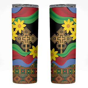 Eritrea Meskel Skinny Tumbler Eritrean Tribal Meskel Daisy Flag Inspired