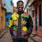 Eritrea Meskel Sleeve Zip Bomber Jacket Eritrean Tribal Meskel Daisy Flag Inspired