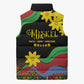 Eritrea Meskel Sleeveless Puffer Jacket Eritrean Tribal Meskel Daisy Flag Inspired